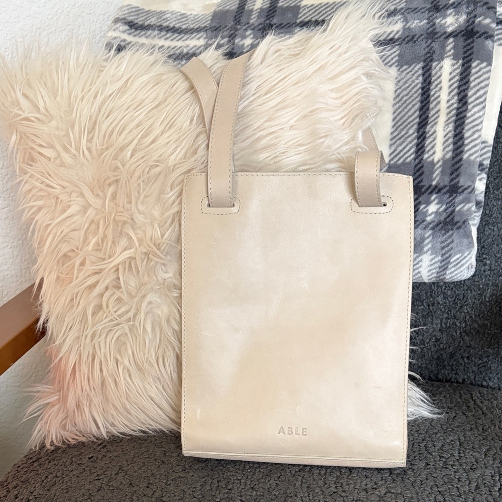 Able Light Cream Mini Tote Bag